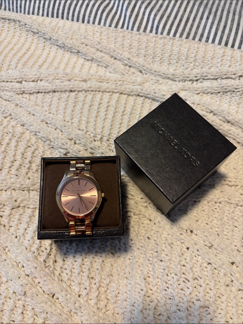 Michael Kors Rose Gold and Tortoise Bracelet Watch